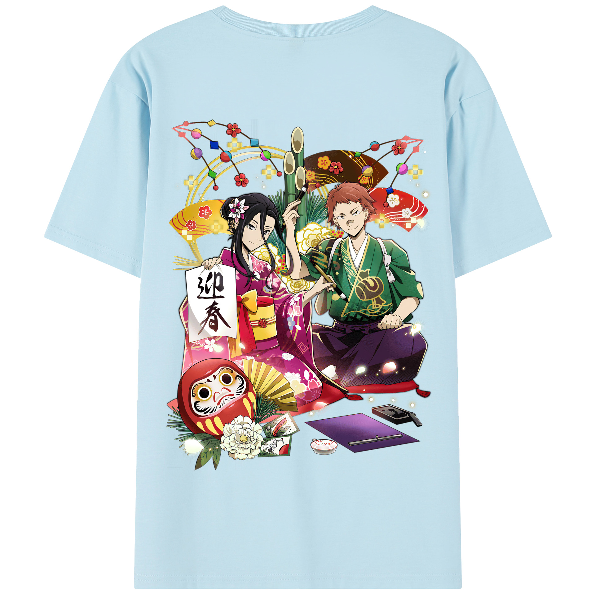 （画像用） 文豪ストレイドッグス Bungo Stray Dogs 綿100％半袖Tシャツ（背面プリント）